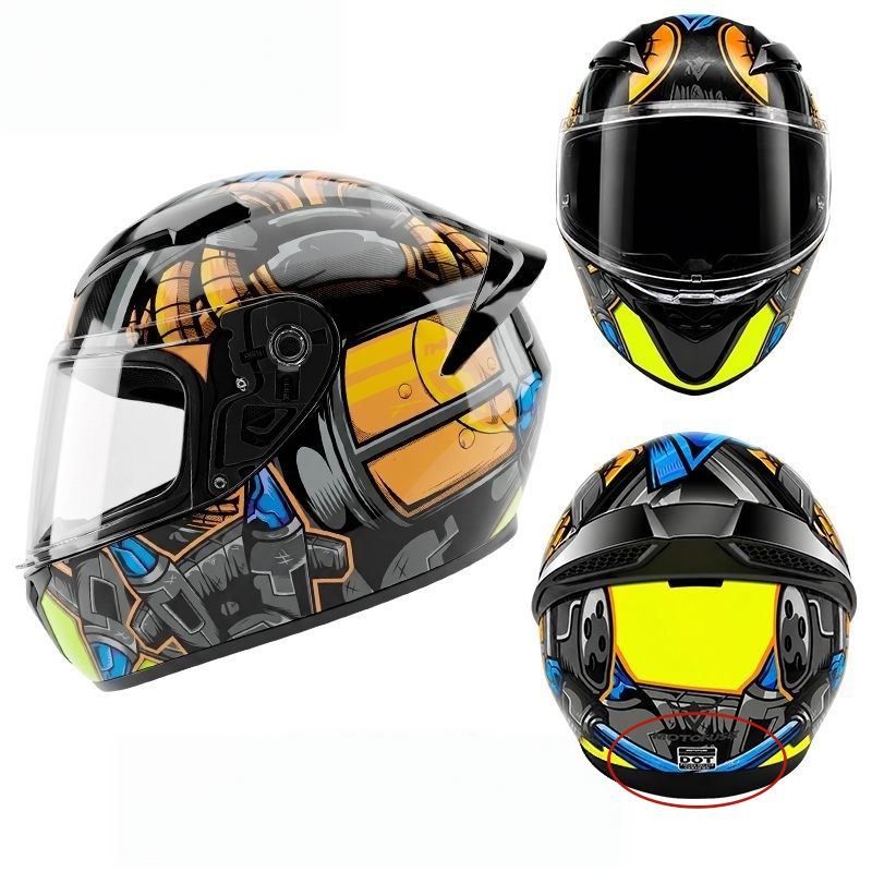 Full Face Motorcycle Helmet DO - Dual Visor Motorcycle Racing Helmet recension och pris