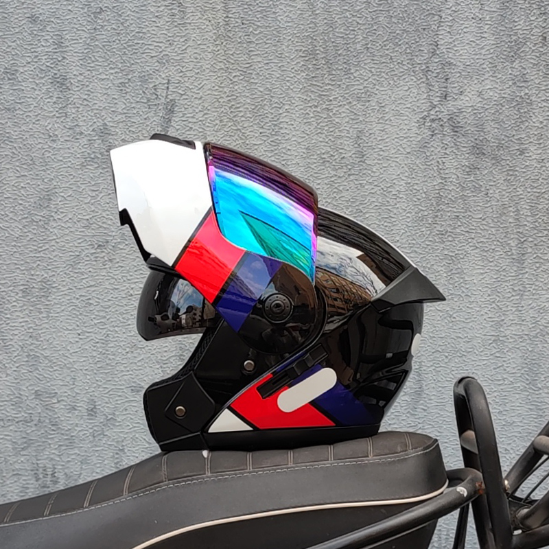 ORZ Latest DOT Approved Safety - Dual Visor Motorcycle Racing Helmet recension och pris
